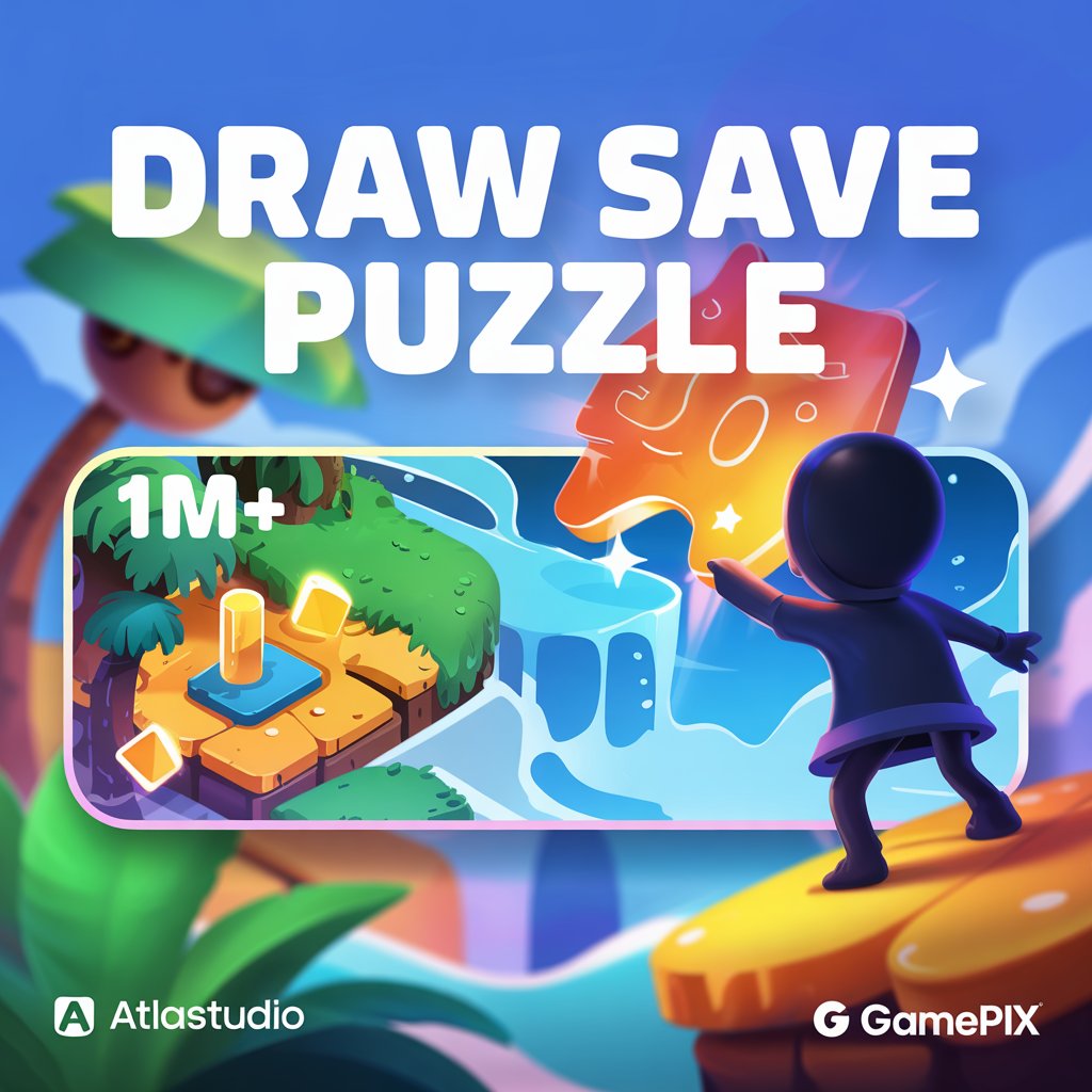 Draw Save Puzzle mobile game screenshot